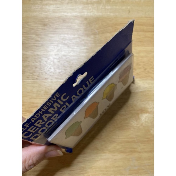 Vintage Retro Dead Stock JOY With Ice Cream Cones Ceramic Door Name Wall Sign - Picture 12 of 12